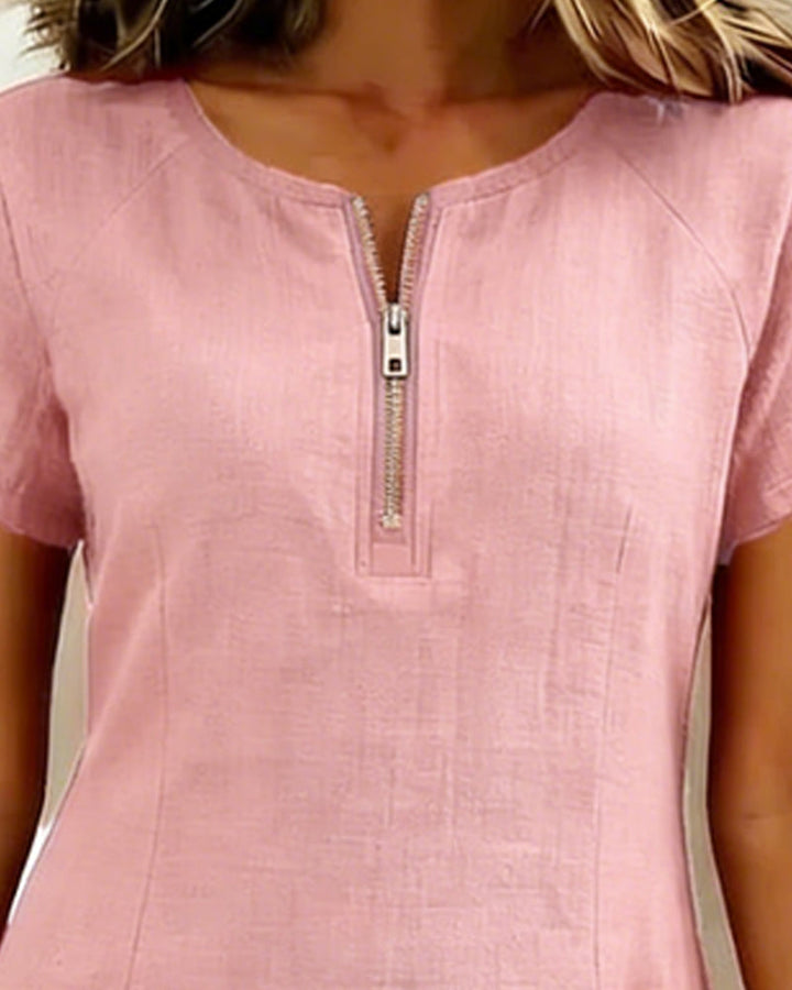 Vestido de algodón con cremallera