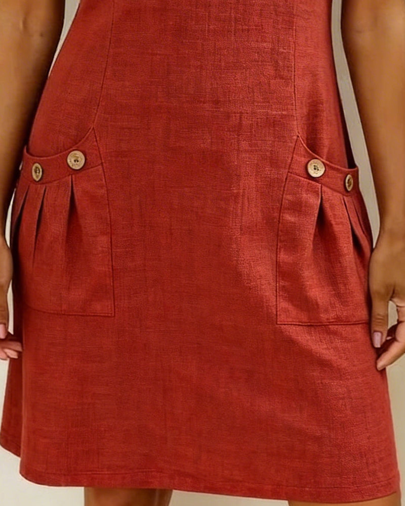 Vestido de algodón con cremallera
