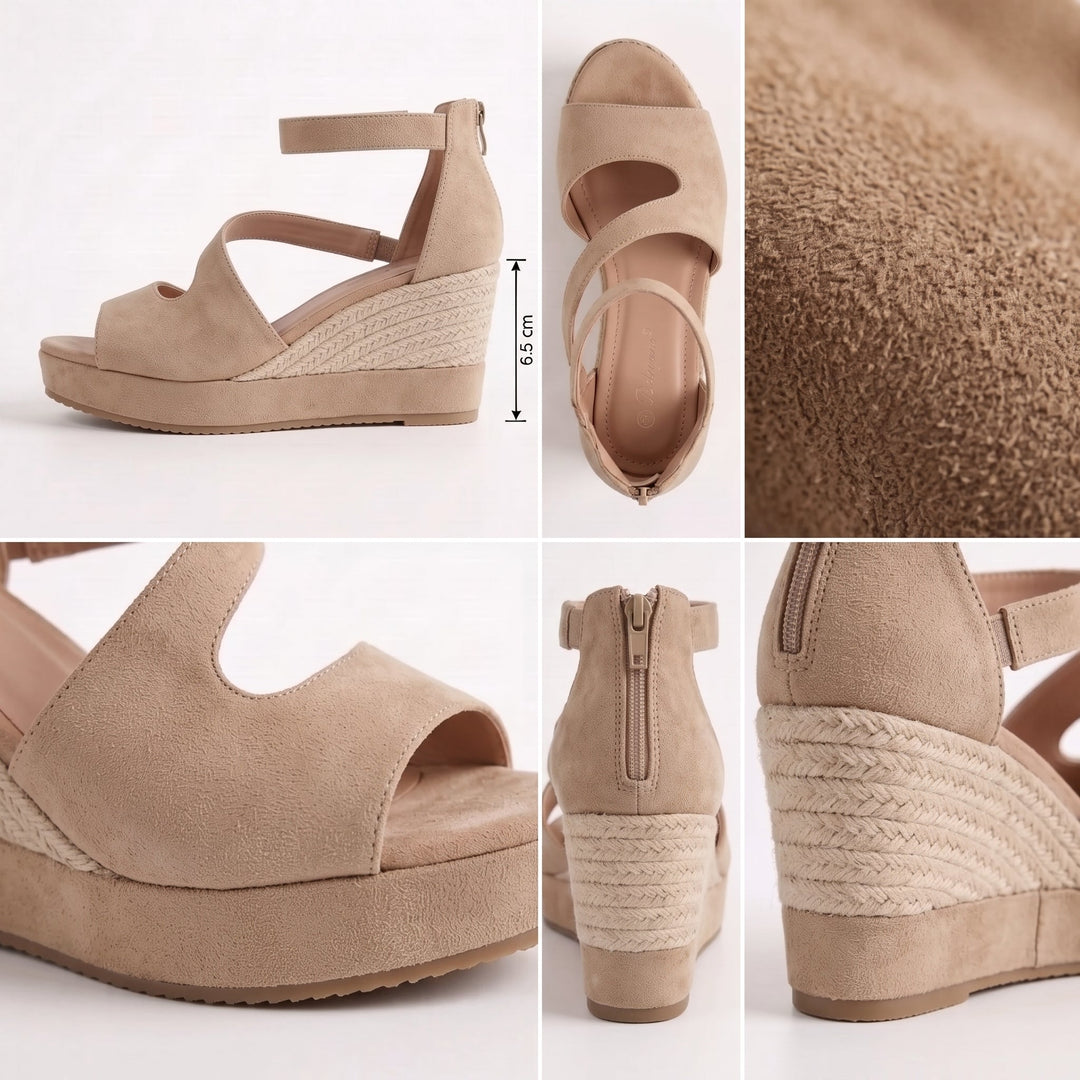 Monica | Cuña de Esparto para el Verano con Cremallera