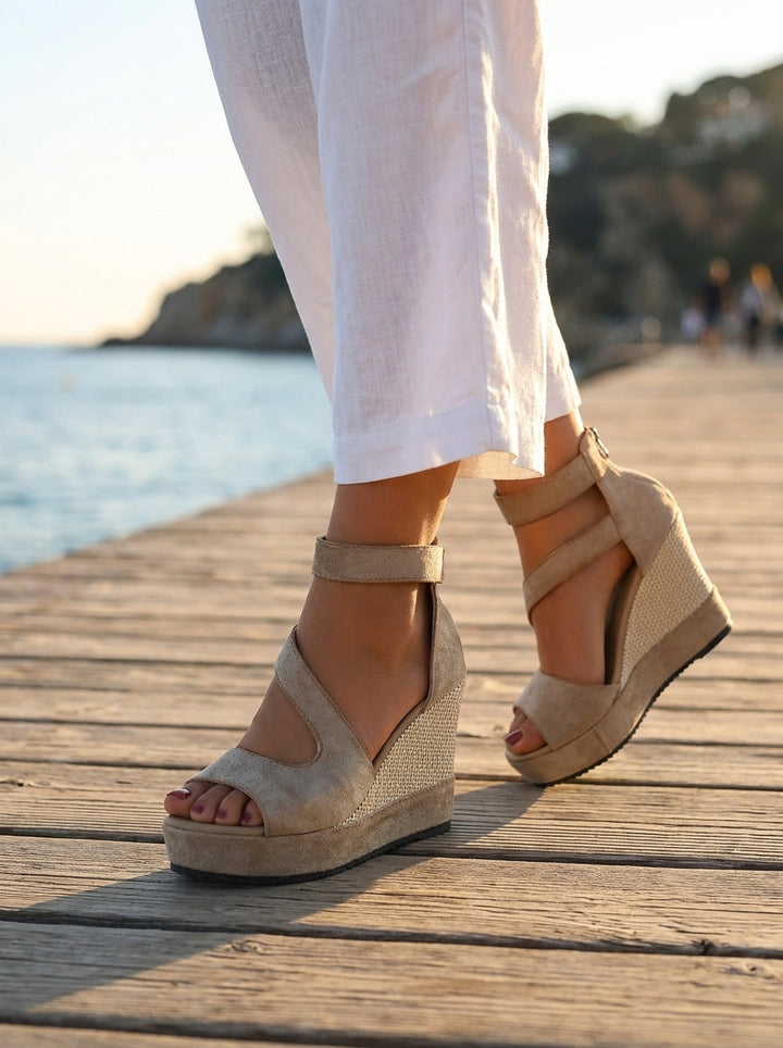Monica | Cuña de Esparto para el Verano con Cremallera
