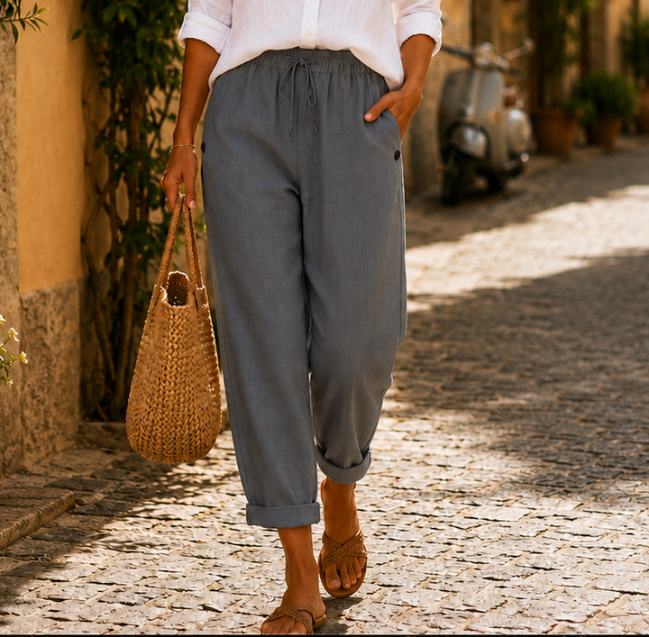 Rosa | Pantalones ligeros de lino